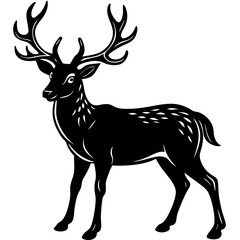 Fototapeta premium deer silhouette vector