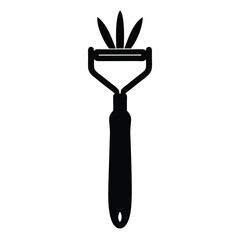 Vegetable Peeler Vector Illustration – Sharp Kitchen Tool for Easy Skin Removal