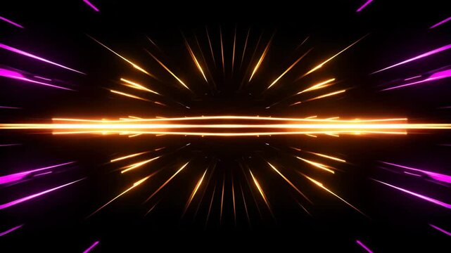 Golden and purple parallel light streaks in luxury abstract backdrop - Video 4K UHD 60 fps