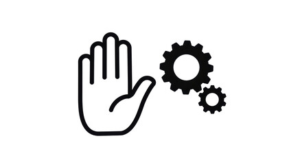 Isolated Hand and Gears