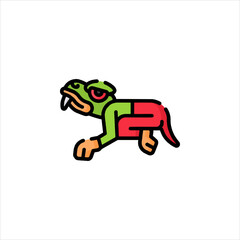 frog on white background