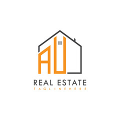 Fototapeta premium initial monogram logo for real estate With home shape creative design. 