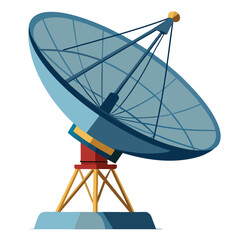 large-satellite-dish vector image on-a-white-background