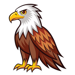 Fototapeta premium Eagle isolated clipart on white background
