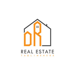 initial monogram logo for real estate With home shape creative design.
