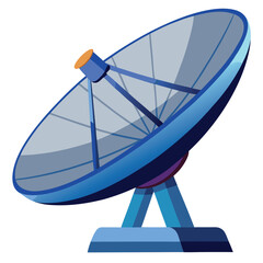 large-satellite-dish vector image on-a-white-background