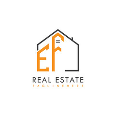 initial monogram logo for real estate With home shape creative design.
