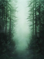 Fototapeta premium Misty forest pathway