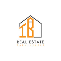 initial monogram logo for real estate With home shape creative design.
