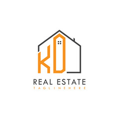 initial monogram logo for real estate With home shape creative design.

