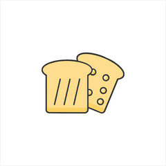 vector icon of bread