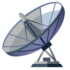large-satellite-dish vactor image on-a-white-background