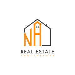 initial monogram logo for real estate With home shape creative design.
