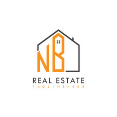 initial monogram logo for real estate With home shape creative design.

