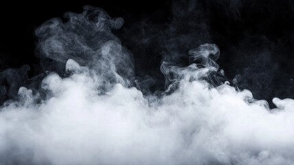 Fototapeta premium White Smoke on Black Background