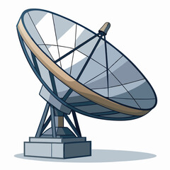 large-satellite-dish vactor image on-a-white-background