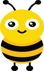 Fototapeta premium Cute Bumble Bee Vector Illustration