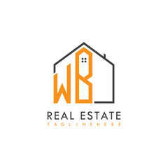 initial monogram logo for real estate With home shape creative design.
