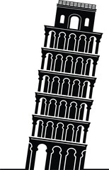 The Leaning Tower of Pisa in Italy, Logo Design