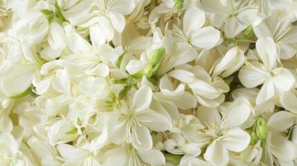 Delicate White Flower Petals in Abundant Floral Arrangement