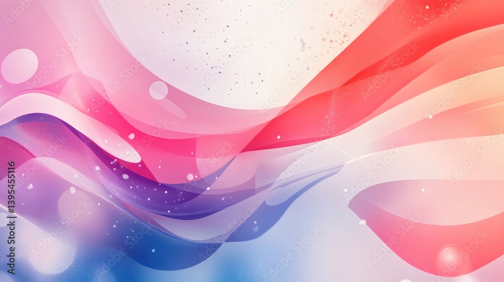 Canvas Prints a vibrant abstract design with flowing pastel colors and subtle sparkles.