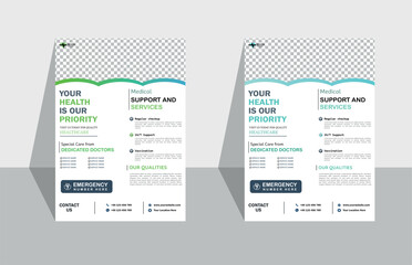 Clean and professional medical flyer template perfect for hospitals, clinics, and healthcare promotions. Fully editable PSD design in A4 size, print-ready with organized layers. Ideal for health .