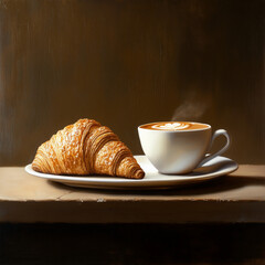 croissant and coffee 