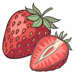 vector illustration of a strawberry