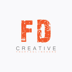 initial monogram logo with letter creative design.
