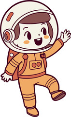 Fototapeta premium Cute Astronaut cartoon Character