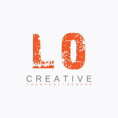 initial monogram logo with letter creative design.
