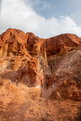 Depresja Marafa (Hell's Kitchen) okolice Malindi, Kenia, Afryka. kolorowe masy piaskowca nasycone minerałami