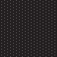 black background filled with an organized grid pattern of small, evenly spaced white dots, creating a minimalistic and symmetrical design.