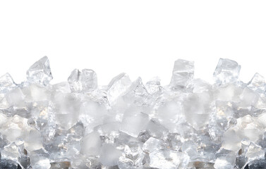 Obraz premium Cubed ice isolated on a transparent background
