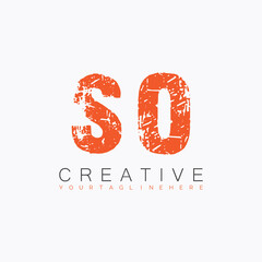 initial monogram logo with letter creative design.
