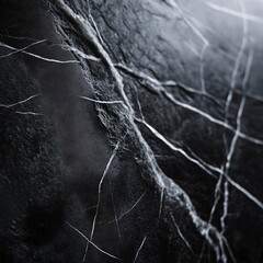 Striking black stone slab with white veining detail, sleek surface.