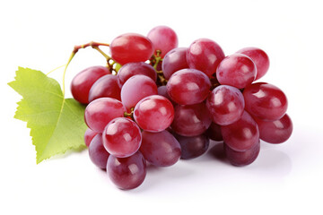 Fototapeta premium Ripe Red Grapes on transparent background