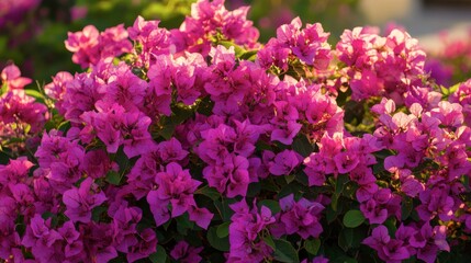 Fototapeta premium Vibrant Bougainvillea Blooms in Full Bloom, Nature's Colorful Display