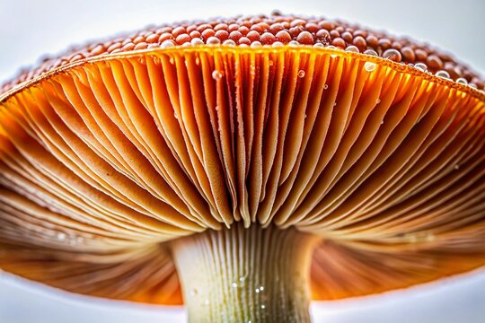 Close-Up Detailed Seta Mushroom, High-Resolution Image,  Forest Floor Fungi, Nature Photography