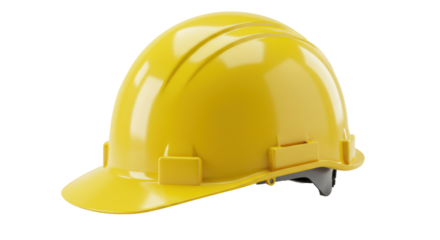 Isolated Yellow Safety Helmet