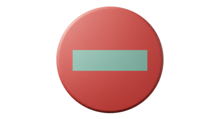 Isolated No Entry Sign