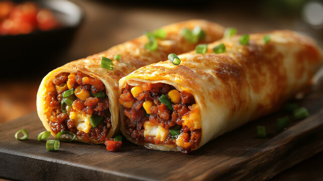 ege roll breast with vegetables