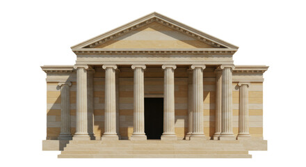 Naklejka premium Isolated Ancient Temple Architecture