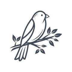 Minimalist Bird Vector Logo Design.