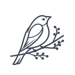 Minimalist Bird Vector Logo Design.