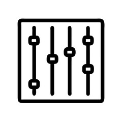 Audio Mixer with Vertical Sliders Icon Design
