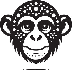 Chimp Face Logo Vector