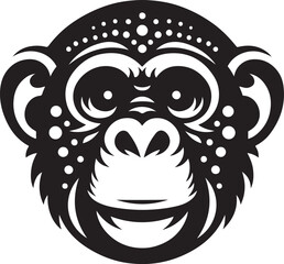 Chimp Face Logo Vector