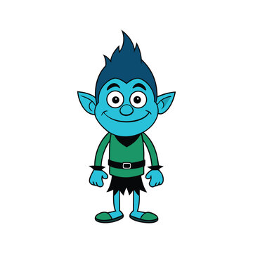 recommend clip art: happy cartoon troll character silhouette