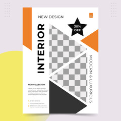 This premium corporate business flyer template of A4 flyer, was designed in formats with illustrator, geometric business flyer and creative design, editable vector template